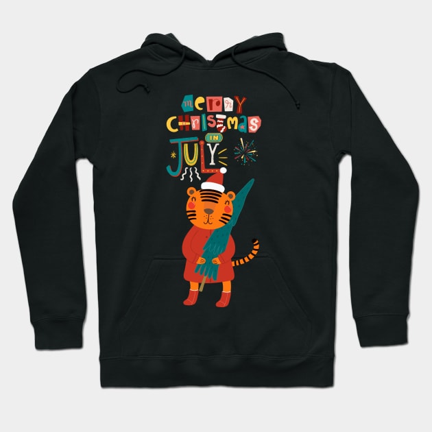 Christmas In July Hoodie by Myartstor 